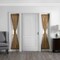 Threadmade Home Colette Faux Silk Side Door Window Panel, Gold - 28"W x 72"L